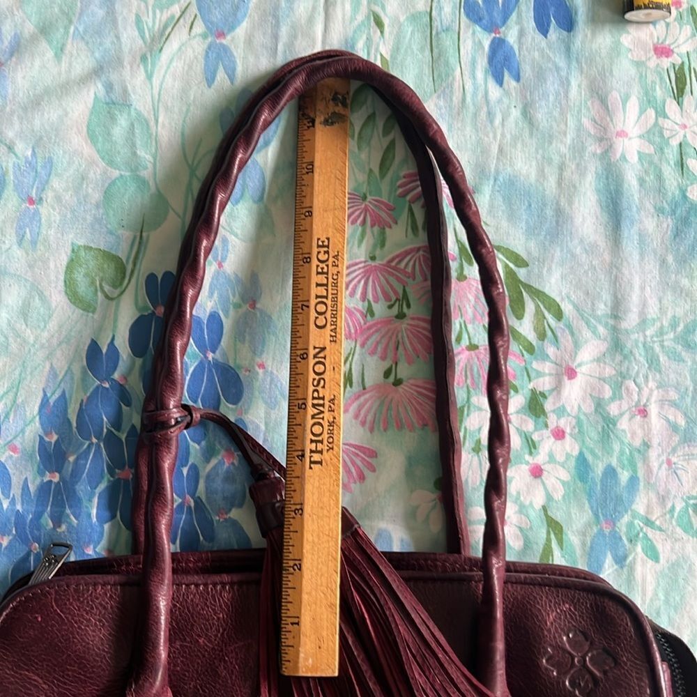Patricia Nash Large Paris Embossed Leather Studded Shoulder Bag - Picture 16 of 16